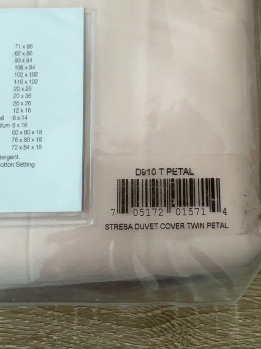 NEW Scandia Home Stresa Pink Petal Twin Size Duvet Cover